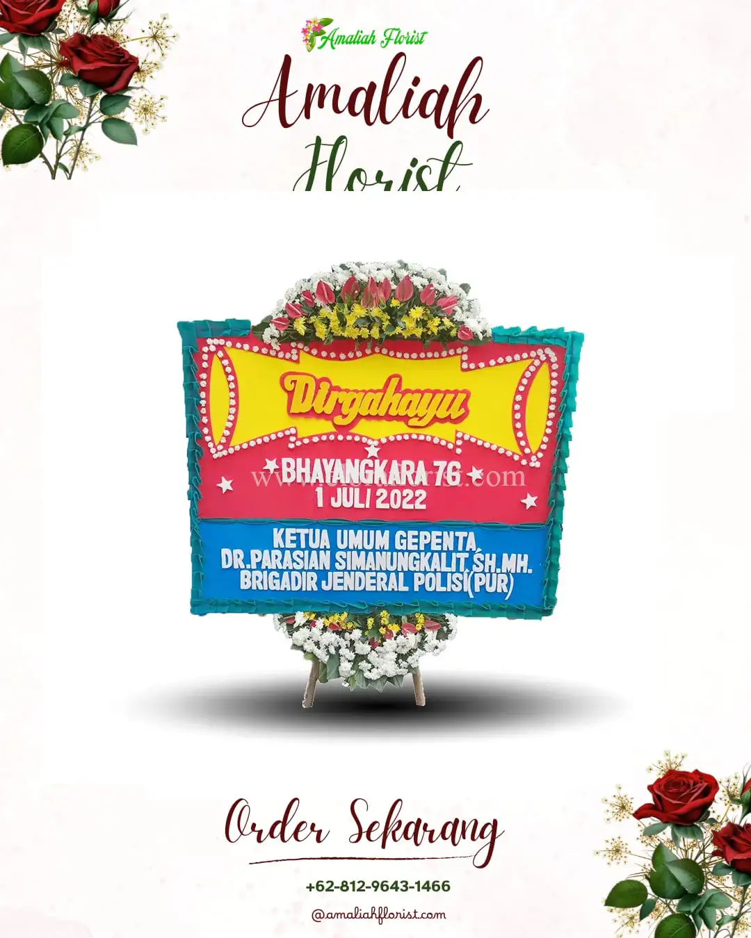 Papan Bunga HUT Ulang Tahun Suka Wangi